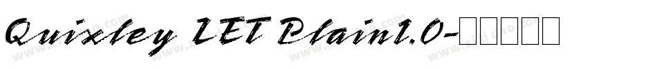 Quixley LET Plain1.0字体转换